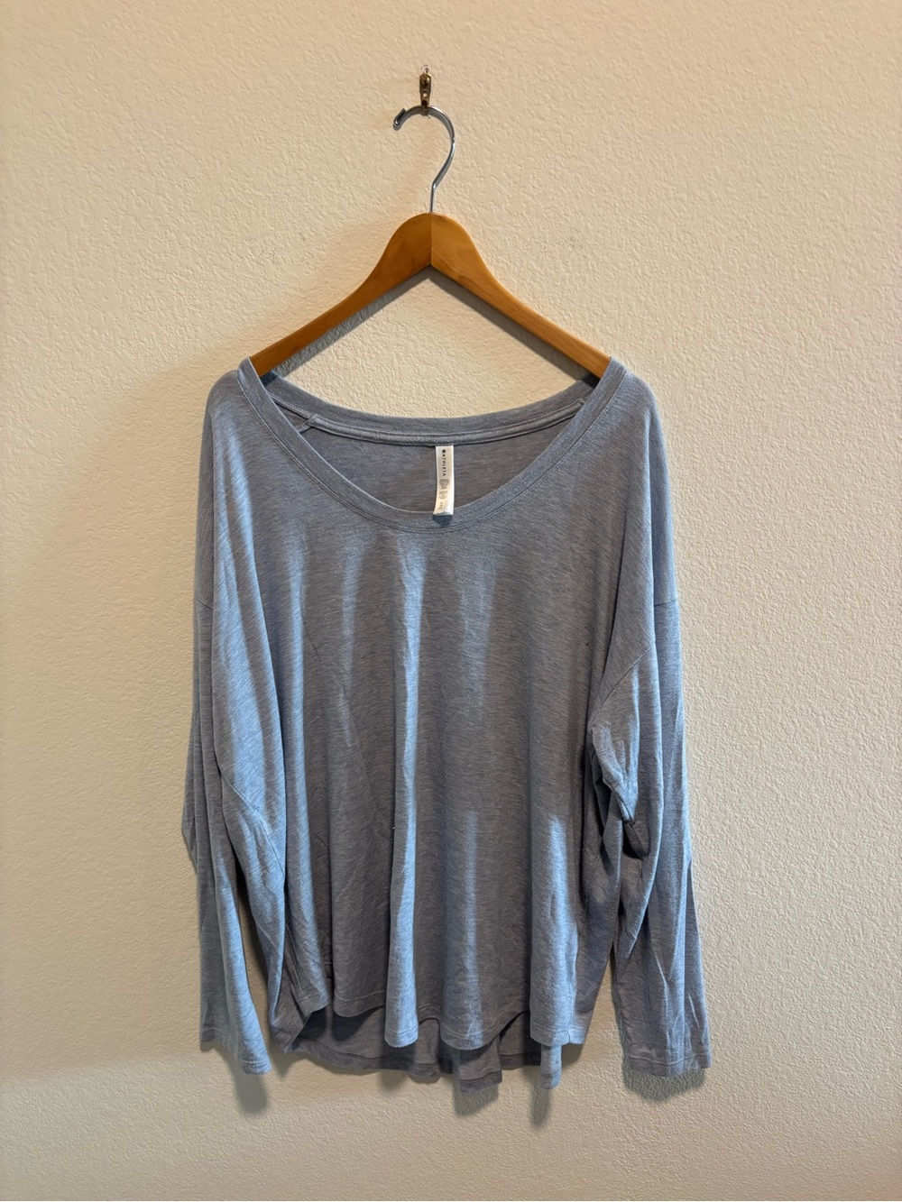 Athleta Pale Blue Long-Sleeve Relaxed Tee